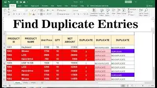 how to find duplicate values in excel using formula