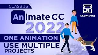 Adobe Animate CC 2022: Use one animation in to Multiple Projects | Flash Tutorial | 2d Animation