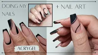 Acrygel Nail Extensions with Dual Forms - Doing My Own Nails + Nail Art