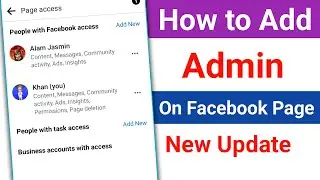 How to Add Admin On Facebook Page । Facebook Page Admin । Add Admin in Facebook Page