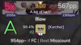 [9.00⭐] [Karcher] | UNDEAD CORPORATION - Blow [A bit of luck!] 98.4% {#2 567pp 5❌} - osu!