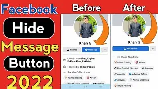 How To Hide Message Button || Remove Message Button || Disable Facebook Message Button