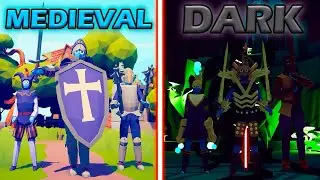 MIDDLE AGE TEAM vs DARKNESS TEAM - Totally Accurate Battle Simulator | TABS