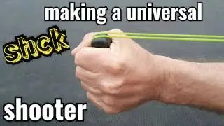 making a universal stick shooter pfs slingshot + shooting