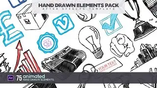 Hand Drawn Elements Pack After Effects Templates