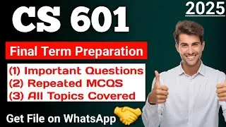 CS601 Final Term Preparation | Mcqs Preparation 2024 | Let's Study