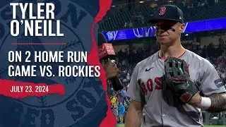 Tyler ONeill Talks His Multi-Homer Game In Red Sox Big Win