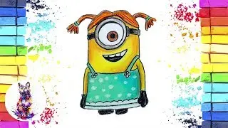 Как нарисовать Миньона Девочку | How to Draw a Girl Minion