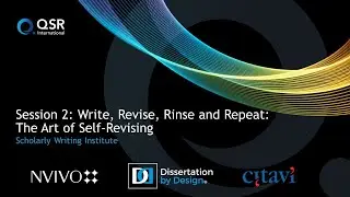 Webinar: Write, Revise, Rinse and Repeat - The Art of Self-Revising