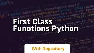 first class functions python