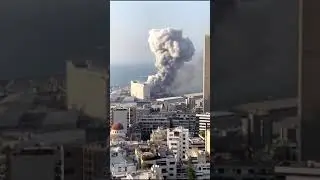 Footage of the explosion at Beirut