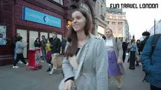 Sunset Time Walking of London City - 4K Tour of Beautiful London