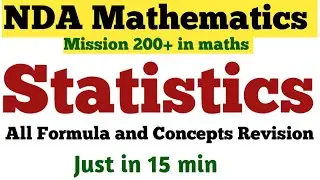 NDA 2 2023 || NDA Mathematics || Complete Statistics formula and concept Revision ||