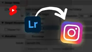 BEST EXPORT Settings for INSTAGRAM (Lightroom) #Shorts