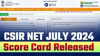 CSIR NET Mathematics July Score card 2024 | CSIR NET 2024 Score Card | CSIR NET 2024 Latest Update