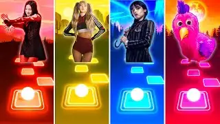 Jisoo vs Lisa vs Wednesday vs Opila Bird - Tiles Hop