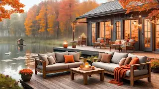 Smooth Autumn Morning Jazz in Outdoor Coffee Shop Ambience - Relaxing Bossa Nova Jazz for Study,Work