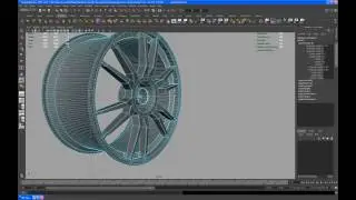 Modeling tutorial in Maya - a polygon rim - Part 12: UV layout 02