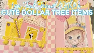 Dollar Tree VINTAGE LOVE Junk Journal With Me #3 - PINK & YELLOW THEME