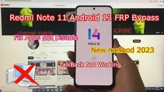 Redmi Note 11 Android 13 FRP Bypass | Remove Google Account | Unlock FRP | No PC | New Method 2023