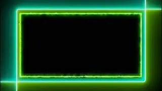 Trendy GREEN | Double Lines NEON FRAME | Beautiful Glowing Border | Abstract Loop Video | Trending