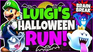 Luigi's Halloween Run | Halloween Brain Break Activity | Halloween Games For Kids | GoNoodle Games