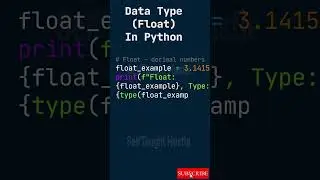 Data type (Float Types) in python 