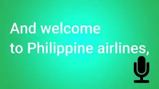 Mabuhay Philippine Airlines Script