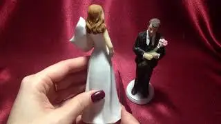 1032 Керамическая фигурка Жених и Невеста "Мы любим автогонки"