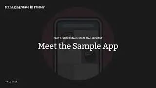 Managing State in Flutter, Episode 3: Meet the Sample Project