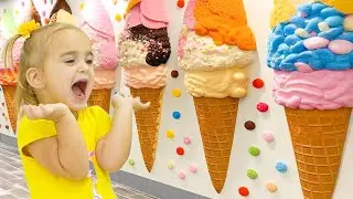 Alice has fun in Ice Cream Museum