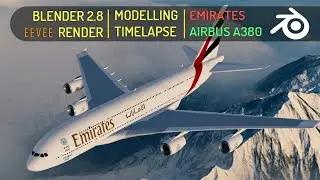 Blender 2.8 Eevee Airplane Modelling | Timelapse