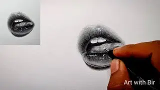 How to draw a Realistic Lips 👄 ❤️😱||Step by step pencil drawings tutorial || Art with Bir.