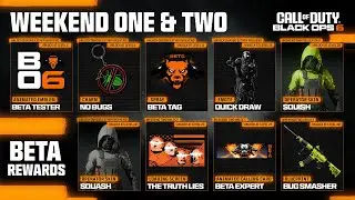 ALL Black Ops 6 Beta Rewards EARLY SHOWCASE! (2 Operators, Blueprints, Emotes, & MORE!)