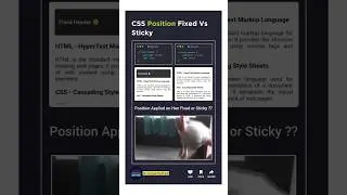 CSS Position Fixed v/s Sticky