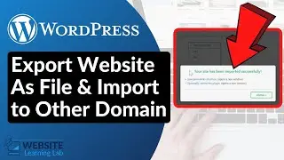 Export WordPress Website As File & Import To Other Domain