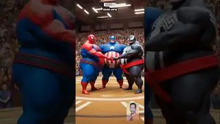 Superhero Sumo Match! Superhero animation! Spiderman vs Venom vs Captain america 