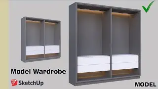 Sketchup Tutorial - Model Wardrobe sketchup