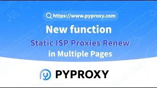 PYPROXY | New function | Static ISP Proxies Renew in Multiple Pages