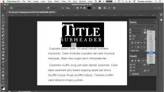 Photoshop Text - Point vs Area Type, Character and Paragraph Formatting