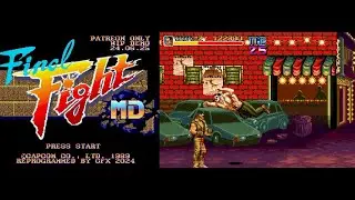 Final Fight MD (Homebrew/Port) Genesis - Gameplay (Demo 24-06-25/1-3 Stage)
