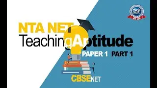 UGC NET Paper 1 - Teaching Aptitude Part 1 cbse Net