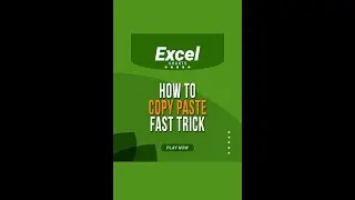 How to Copy Paste Data Fast Trick in Excel | Excel | Tutorials | Youtube Shorts 