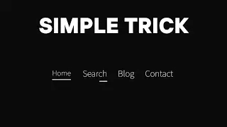 Create a Sleek Navigation Bar with Animated Underline Effect | CSS Tutorial