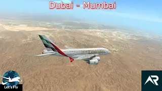 Dubai to Mumbai with Emirates A380 | Full Flight Simulation (RFS) | DXB - BOM