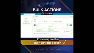 Bulk actions Paymaster: Payroll changes on screen