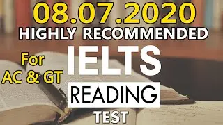 IELTS READING PRACTICE TEST 2020 WITH ANSWERS | 08-07-2020