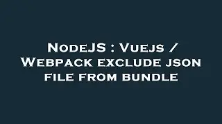 NodeJS : Vuejs / Webpack exclude json file from bundle