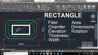 AutoCAD Rectangle Command - All Options with Master tricks In Hindi