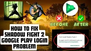 How to fix login Problem of Shadow Fight 2 | fix login problem in Google play store